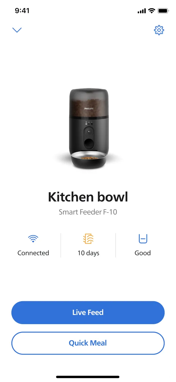 Cat feeding app features